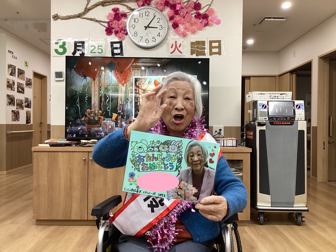 ３月誕生日会と花笠音頭